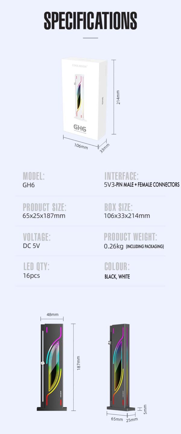 Coolmoon GH6 GPU Support Bracket