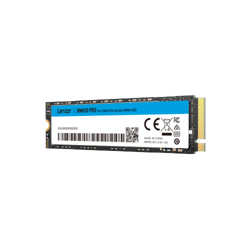 Lexar NM610 Pro M.2 SSD 1 Lexar® NM610PRO M.2 2280 PCIe Gen3x4 NVMe SSD