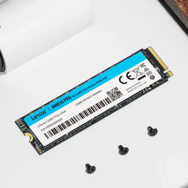 Lexar NM610 Pro M.2 SSD 12 Lexar® NM610PRO M.2 2280 PCIe Gen3x4 NVMe SSD